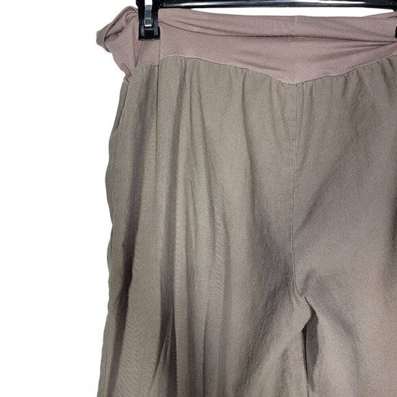 Love Tree Women's Wide Leg Linen, Viscose Light Weight Brown Pants Size 2x - Picture 7 of 12
